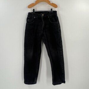 Vintage Levis 566 Loose Fit Black Denim Jeans Size 6 Made In Usa